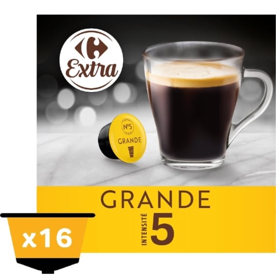Café Capsules Intensité 5 Compatible Dolce Gusto CARREFOUR EXTRA