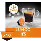 Café Capsules Lungo Intensité 6 Compatible Dolce Gusto CARREFOUR EXTRA