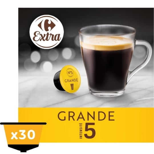 Café Capsules Intensité 5 Compatible Dolce Gusto CARREFOUR EXTRA