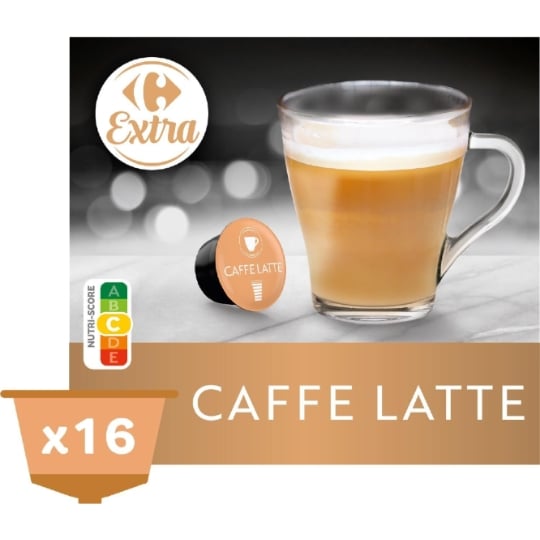 Café au Lait Capsules Compatible Dolce Gusto CARREFOUR EXTRA