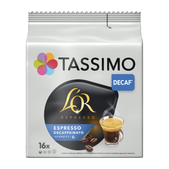 Café Dosettes Espresso Décaféiné L'Or Compatible Tassimo TASSIMO