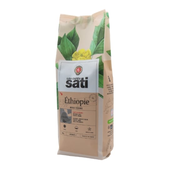 Café en Grains Moka Sidamo Intensité 7 Ethiopie CAFE SATI