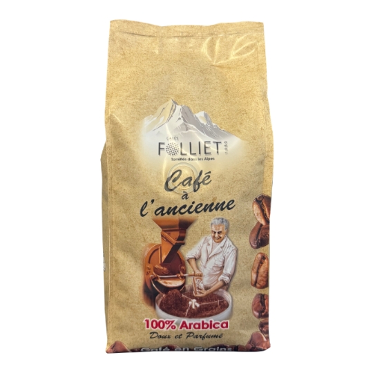 Café en Grains à l'Ancienne 100% Arabica CAFES FOLLIET