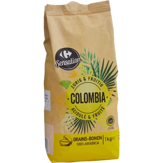 Café en Grains 100% Arabica Colombie CARREFOUR SENSATION