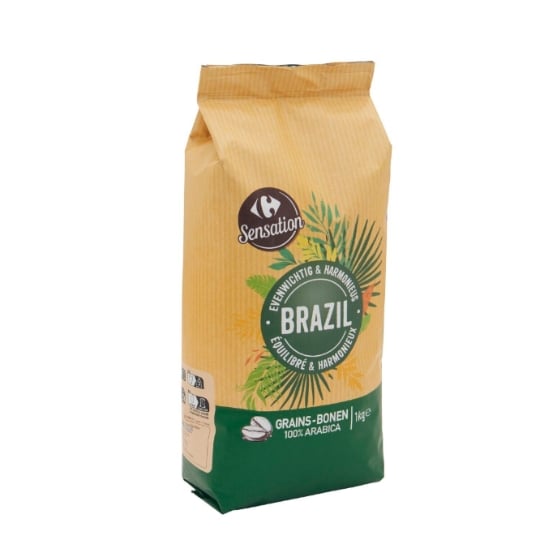 Café en Grains 100% Arabica Brésil CARREFOUR SENSATION