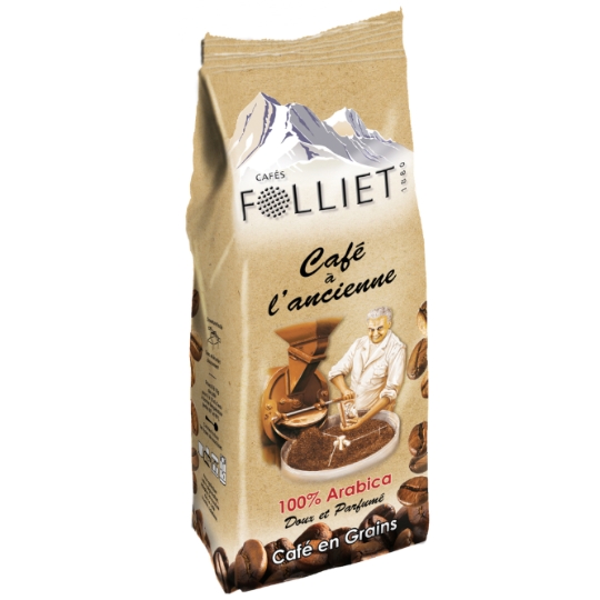 Café en Grains 100% Arabica Doux FOLLIET