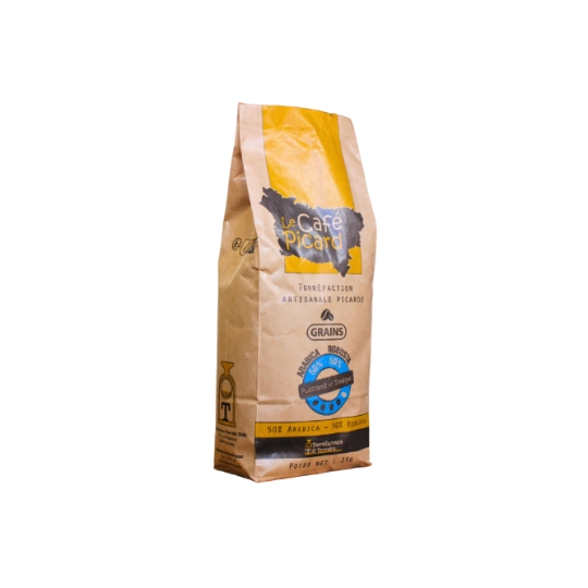 Café en Grains 50% Arabica - 50% Robusta Puissant et Tonique LE CAFE PICARD