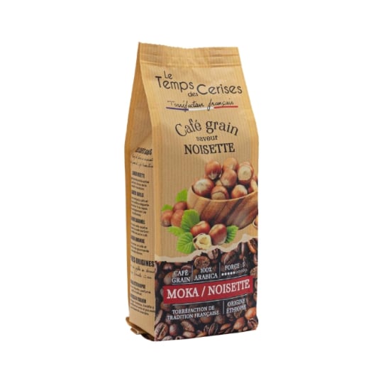 Café en Grains Moka 100% Arabica Intensité 5 Ethiopie LE TEMPS DES CERISES