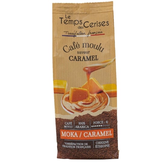Café moulu 100% Arabica Force 6 Caramel Moka Origine Ethiopie LE TEMPS DES CERISES