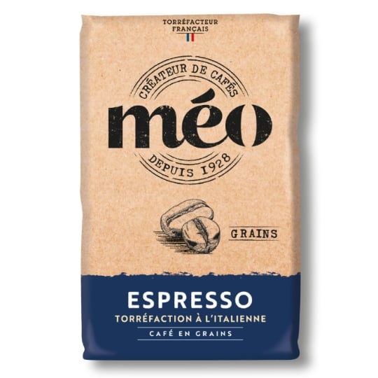 Café en Grains Espresso Torréfaction à l'italienne Corsé MEO