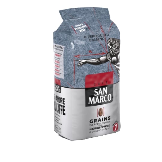 Café en Grains Pur Arabica Premium Intensité 7 Compatibles Espresso SAN MARCO