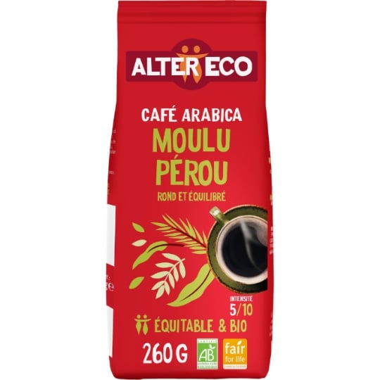 Café Moulu bio Pérou Pur arabica  ALTER ECO