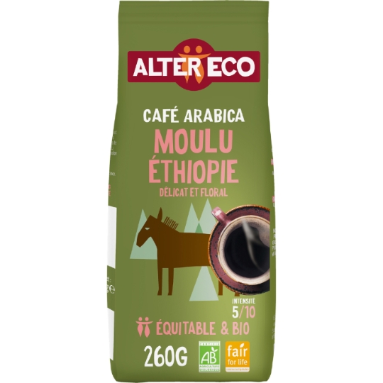 Café Moulu bio Ethiopie Pur arabica  ALTER ECO