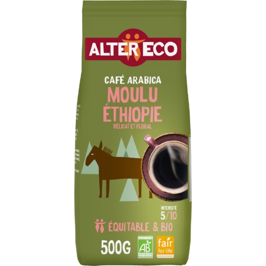 Café Moulu bio Ethiopie Pur arabica  ALTER ECO