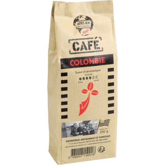 Café Moulu 100% Arabica Colombie ATELIER DES COMPTOIRS