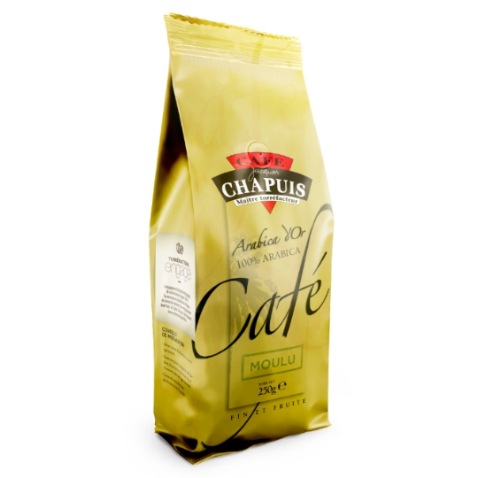 Café Moulu Arabica d'or grains 250g 100% Arabica CAFES CHAPUIS