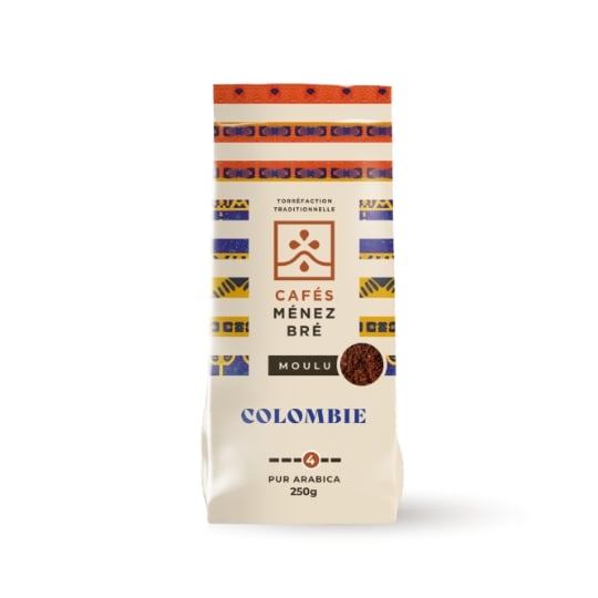 Café moulu Pur Arabica Colombie CAFES MENEZ BRE