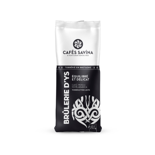 Café Moulu 100% Arabica Torréfaction lente CAFES SAVINA