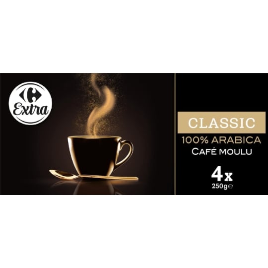 Café Moulu 100% Arabica Intensité 3 CARREFOUR EXTRA