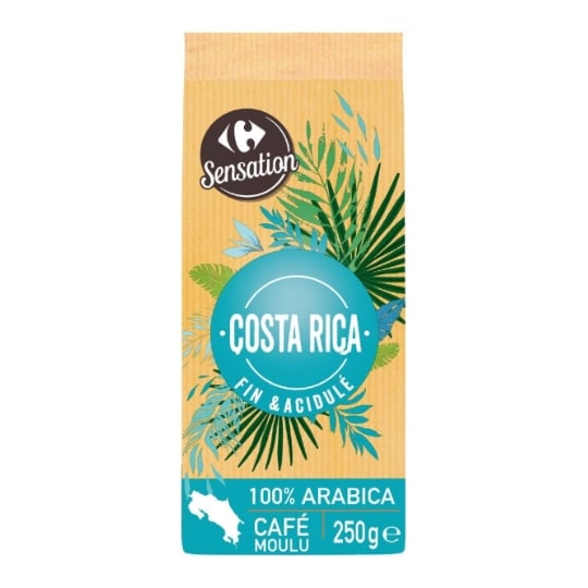 Café Moulu 100% Arabica Costa Rica CARREFOUR SENSATION