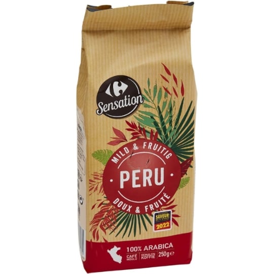 Café Moulu 100% Arabica Pérou CARREFOUR SENSATION