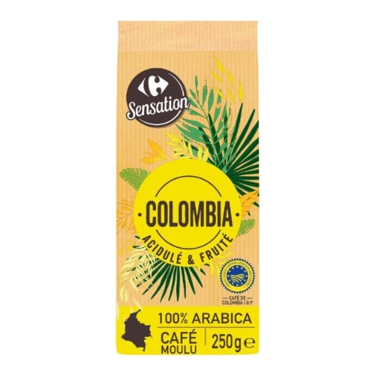 Café Moulu 100% Arabica Colombie CARREFOUR SENSATION