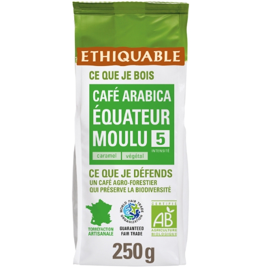 Café Moulu Pur Arabica Equateur Bio ETHIQUABLE