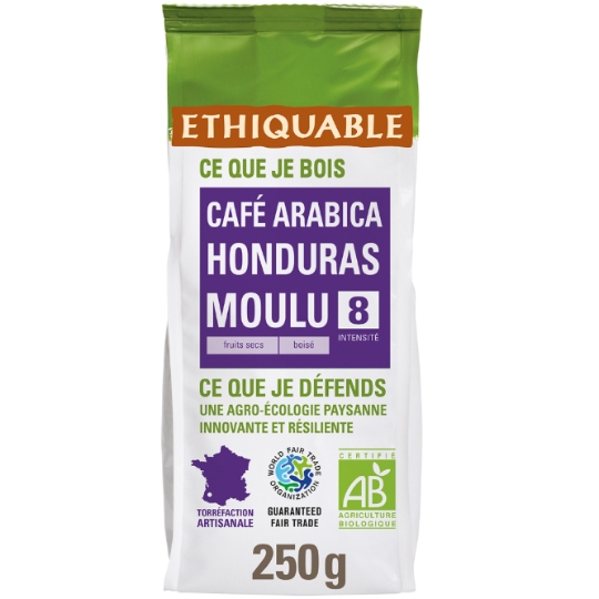 Café Moulu Pur Arabica Honduras Bio ETHIQUABLE