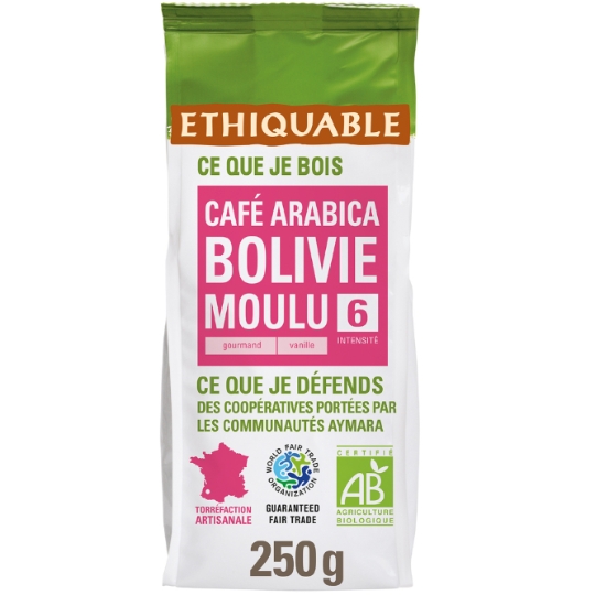 Café Moulu Pur Arabica Bolivie Bio ETHIQUABLE
