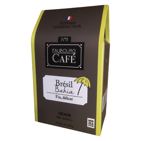 Café Grains Brésil Bahia 100% Arabica FAUBOURG CAFE