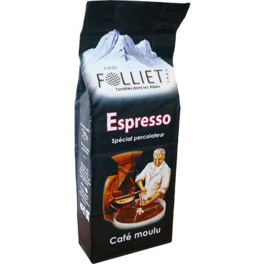 Café Moulu Espresso Arabica Robusta FOLLIET