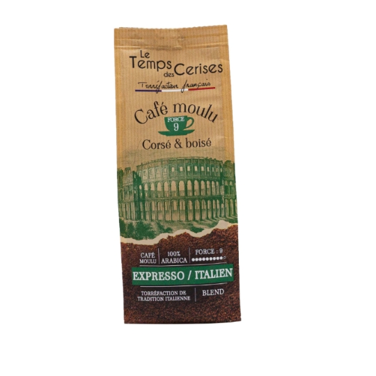 Café Moulu Expresso Italien Corsé & Boisé, Force : 9 LE TEMPS DES CERISES