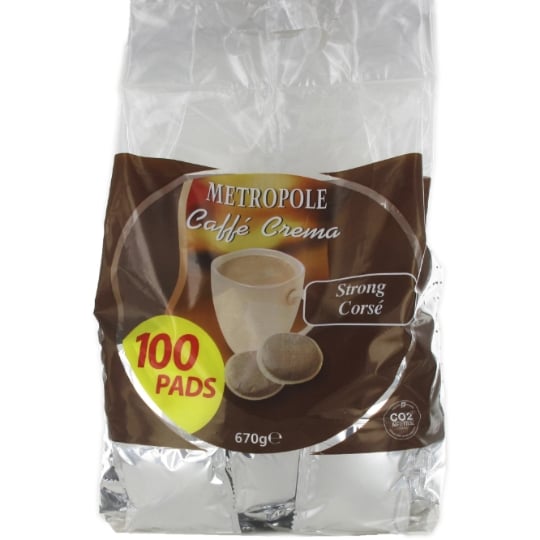 Dosettes de café moulu corsé METROPOLE