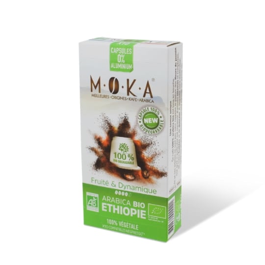 Café en capsules 100% Arabica Bio Ethiopie Compatibles Nespresso MOKA
