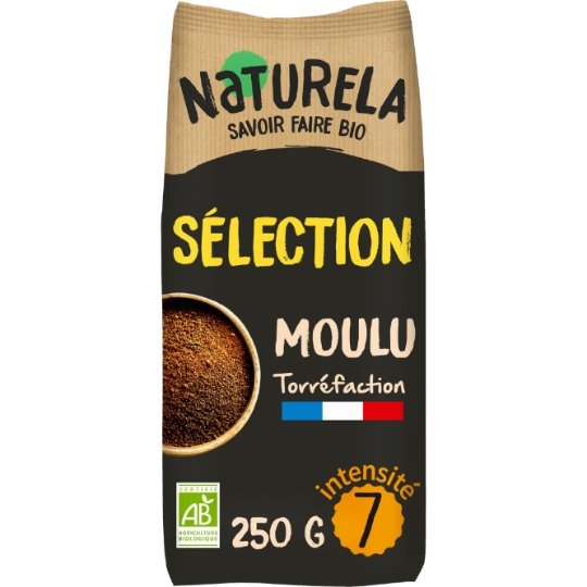 Café Moulu Torréfaction lente et Francaise NATURELA