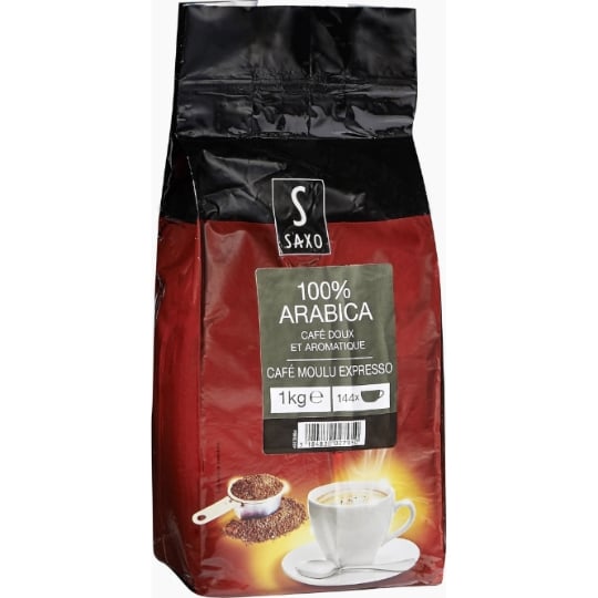 Café Moulu 100% Arabica Doux Aromatique Espresso SAXO