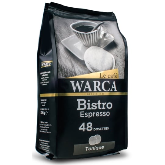 Café Dosettes Bistro Espresso Tonique Mélange Arabica et Robusta WARCA
