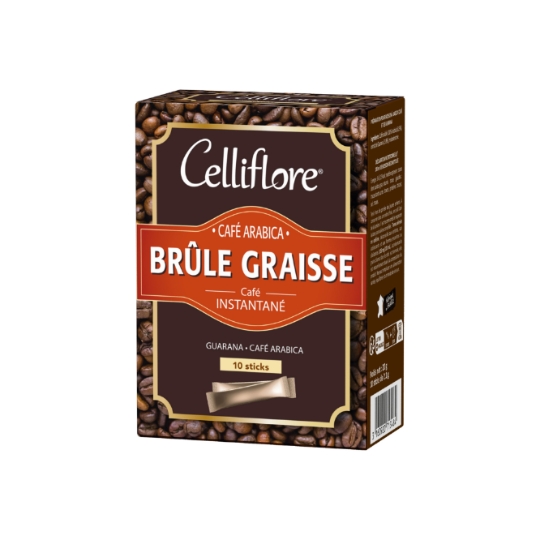 Café Instantané Arabica Brûle Graisse au Guarana CELLIFLORE