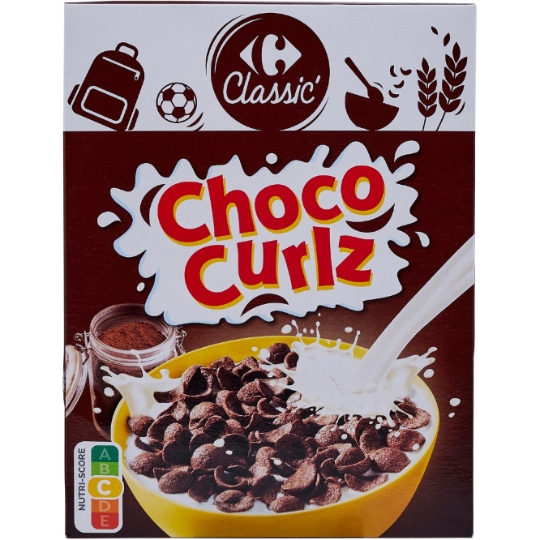Céréales Choco Curlz Chocolat CARREFOUR CLASSIC'
