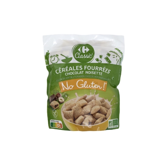 Céréales choco noisettes s/gluten Bio CARREFOUR NO GLUTEN !