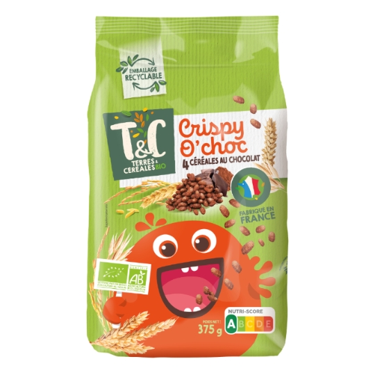 Céréales riz soufflé au chocolat Bio TERRES & CEREALES BIO