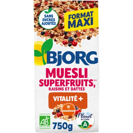 Céréales bio Muesli Super fruits  BJORG
