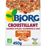 Céreales Croustillant amandes effilées, cranberries & chia BJORG