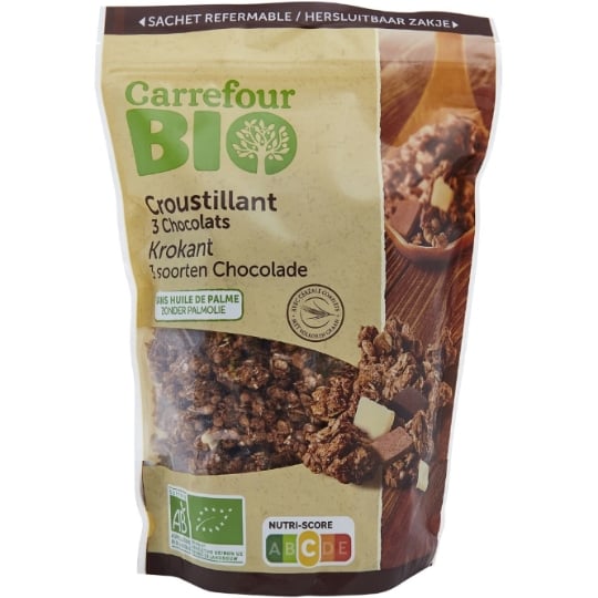 Céréales Muesli Croustillant 3 Chocolats Bio CARREFOUR BIO