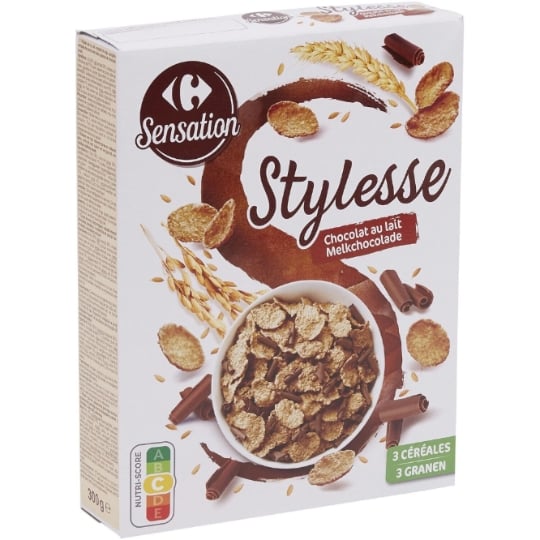 Céréales Stylesse Chocolat au Lait CARREFOUR SENSATION