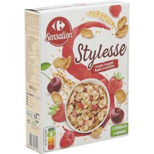 Céréales Stylesse Fruits Rouges CARREFOUR SENSATION