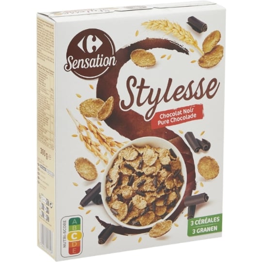 Céréales Stylesse Chocolat Noir CARREFOUR SENSATION
