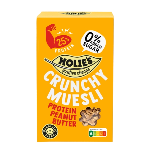 Muesli Croustillant Protéiné Beurre de Cacahuète 0% Sucres Ajoutés HOLIE'S