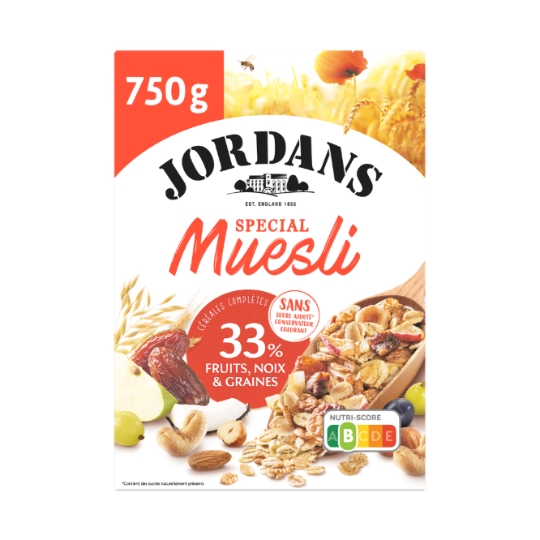 Céréales Spécial MUESLI 33% Fruits, Noix & Graines JORDANS