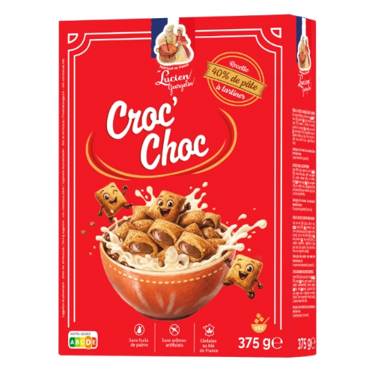 Céréales Croc'Choc Pâte à Tartiner Noisette Cacao LUCIEN GEORGELIN
